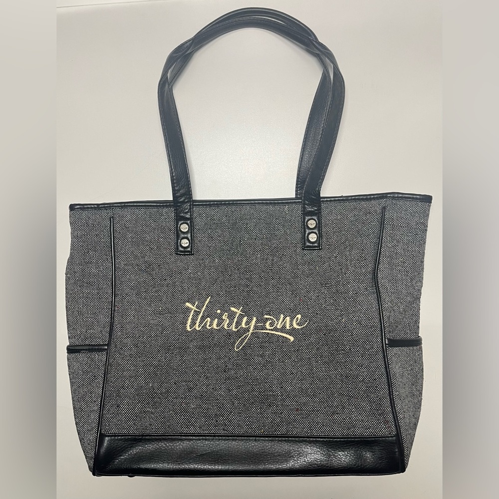 Thirty tote bag yellow and grey